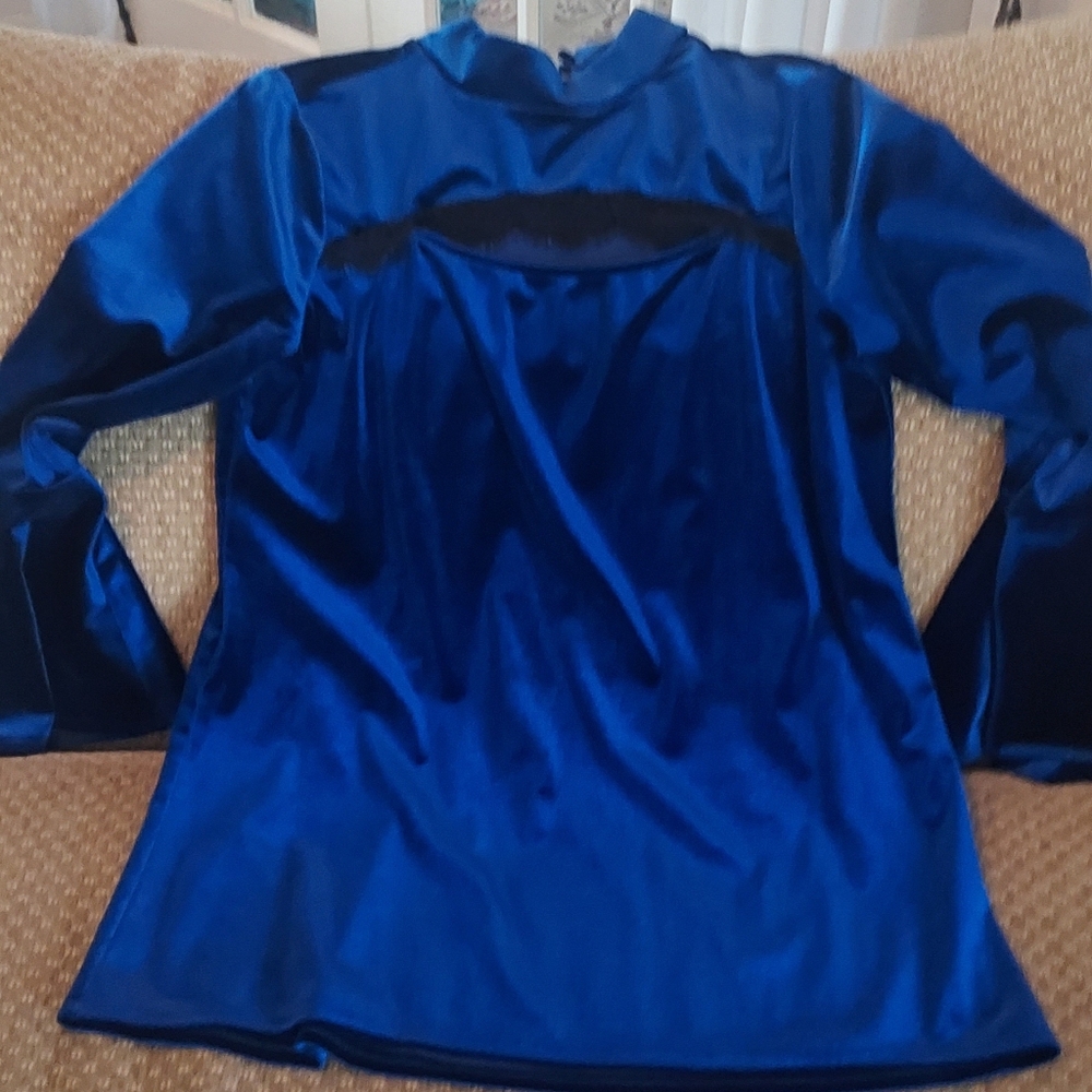 Blue Velvet Dress
